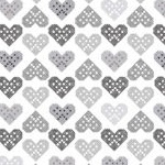 Grey and Silver Hearts  4596 112