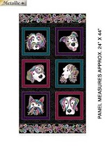 Benartex Dog on it Panel on Black 6250M 12 �5.95 per panel 