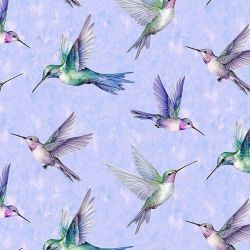 Timeless Treasures Flying Hummingbirds  Bird CD3507sage