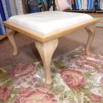 Square Wooden Footstool Handmade in Solid Oak