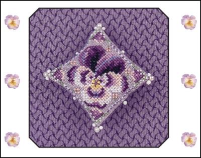 Pansy Petals Petite flower Cushion  