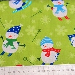 Happy Snowmen on green 