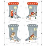 Winter Moon  STOCKING Panel 